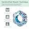 Glitzhome® 8.5" Glass Flower Shaped Hanging Multi-Color Mosaic Birdfeeder